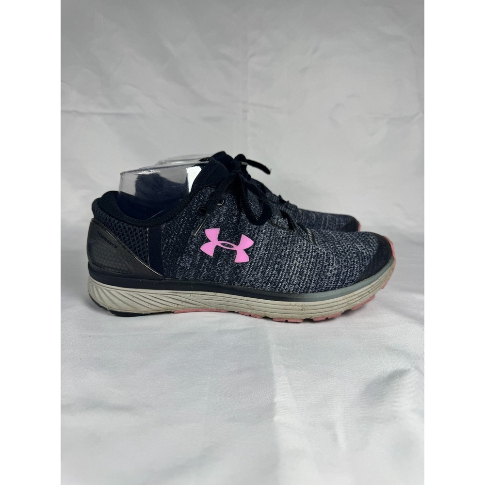 Under Armour Charged Bandit 3 GS 1295958-002 Youth 7 Sneaker Black Running Shoes